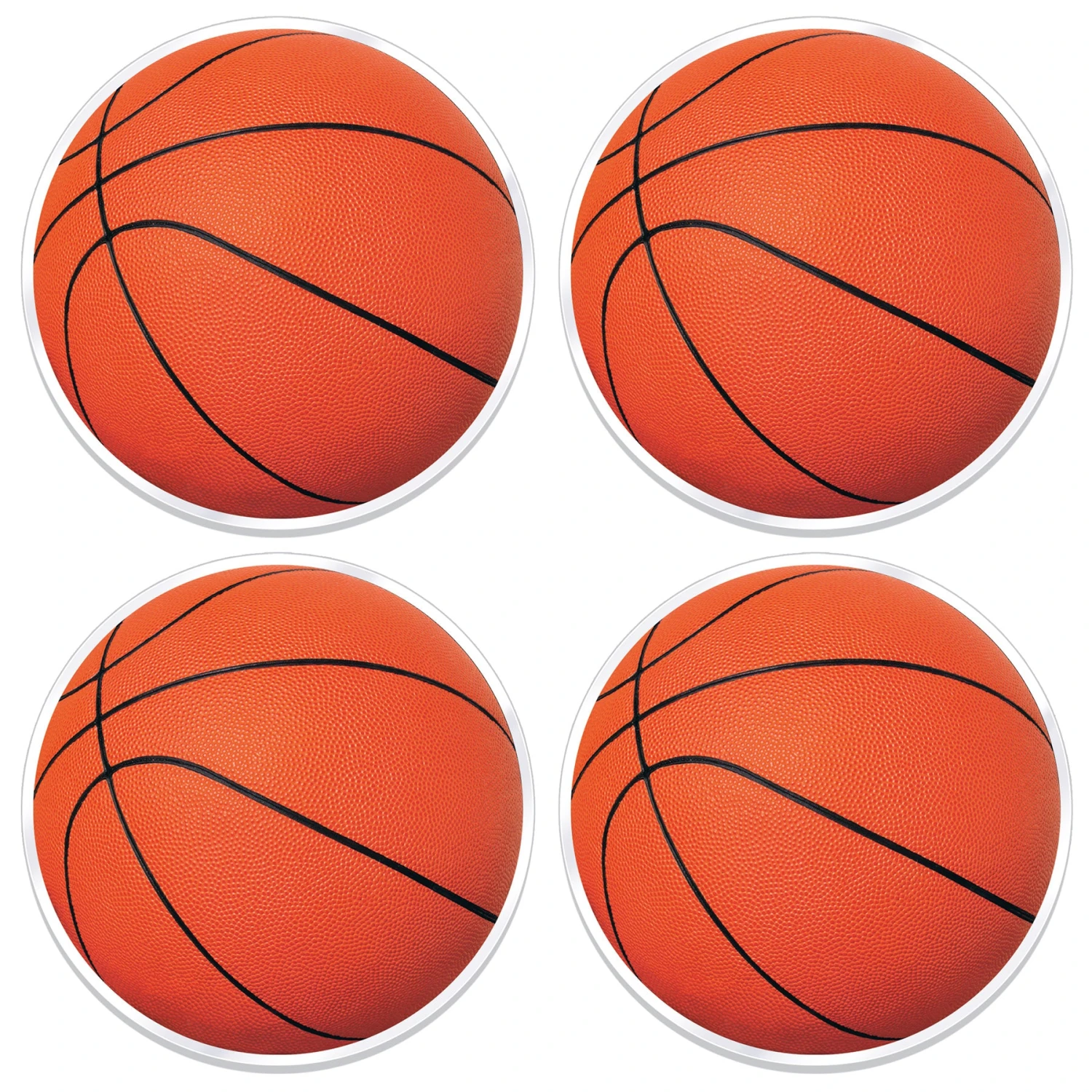 Plastic Basketball Placemats (4 Per Package) 1 Plastic Basketball Placemats (4 Per Package)