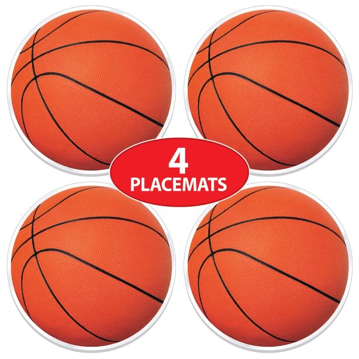Plastic Basketball Placemats (4 Per Package) 5 Plastic Basketball Placemats (4 Per Package) - Image 5