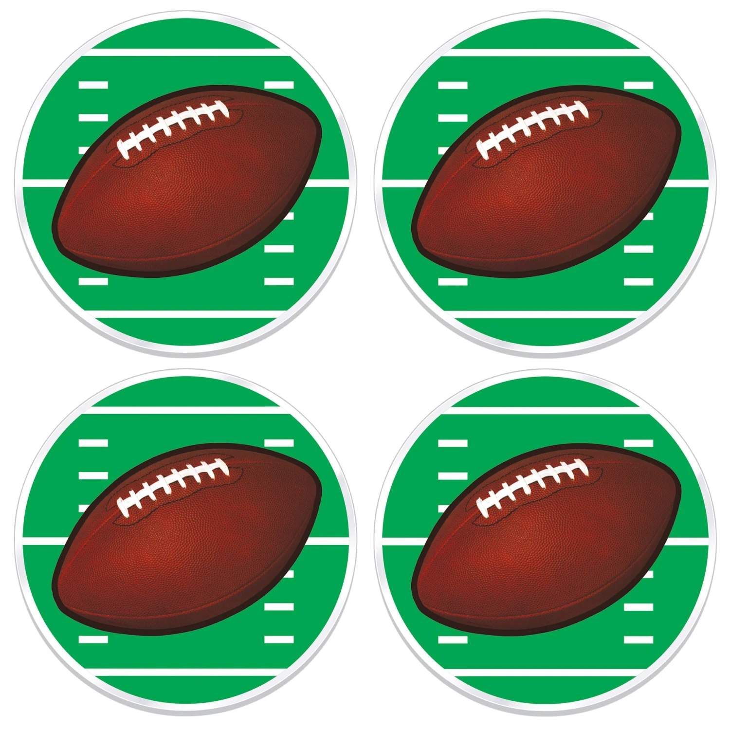 Plastic Football Placemats (4 Per Package) 1 Plastic Football Placemats (4 Per Package)