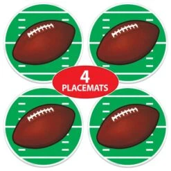Plastic Football Placemats (4 Per Package) 10 Plastic Football Placemats (4 Per Package) -Bulk Party Supplies Shop 56391 i4 2 plastic football placemats