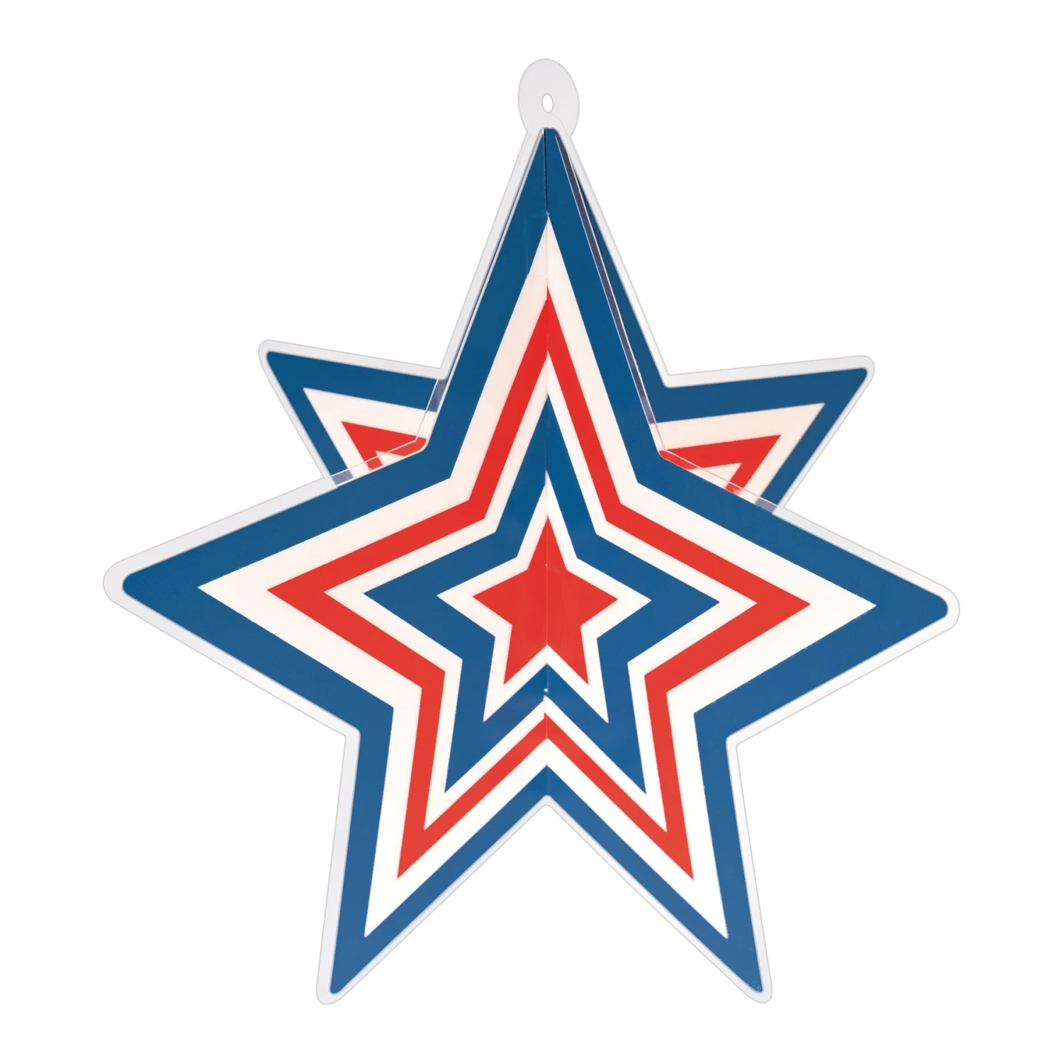 Red, White And Blue 3-D Plastic Star Centerpiece (1 Per Package) 1 Red, White And Blue 3-D Plastic Star Centerpiece (1 Per Package)