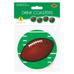 Football Coasters (8 Per Package) -Bulk Party Supplies Shop 56401 i3 football coasters