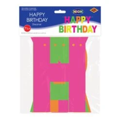Neon Happy Birthday Streamer (1 Per Package) -Bulk Party Supplies Shop 56403 i3 neon happy birthday streamer