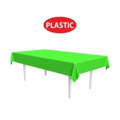 Neon Lime Plastic Rectangular Tablecover (1 Per Package) -Bulk Party Supplies Shop 56411 NL i4 1 plastic rectangular tablecover