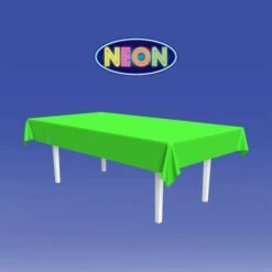Neon Lime Plastic Rectangular Tablecover (1 Per Package) -Bulk Party Supplies Shop 56411 NL i4 plastic rectangular tablecover