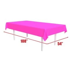 Neon Pink Plastic Rectangular Tablecover (1 Per Package) -Bulk Party Supplies Shop 56411 NP i5 plastic rectangular tablecover