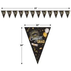 Graduation Oversized Pennant Banner (1 Per Package) -Bulk Party Supplies Shop 56413 i5 graduation oversized pennant banner