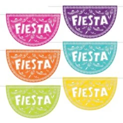 Fiesta Picado Style Plastic Buntings (6 Per Package)