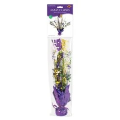 Mardi Gras Gleam 'N Spray Centerpiece (1 Per Package) -Bulk Party Supplies Shop 56436 i3 mardi gras gleam n spray centerpiece