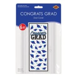 Blue Congrats Grad Door Cover (1 Per Package) -Bulk Party Supplies Shop 56450 B i3 congrats grad door cover