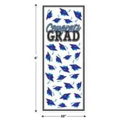 Blue Congrats Grad Door Cover (1 Per Package) -Bulk Party Supplies Shop 56450 B i5 congrats grad door cover