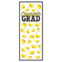 Yellow Congrats Grad Door Cover (1 Per Package)