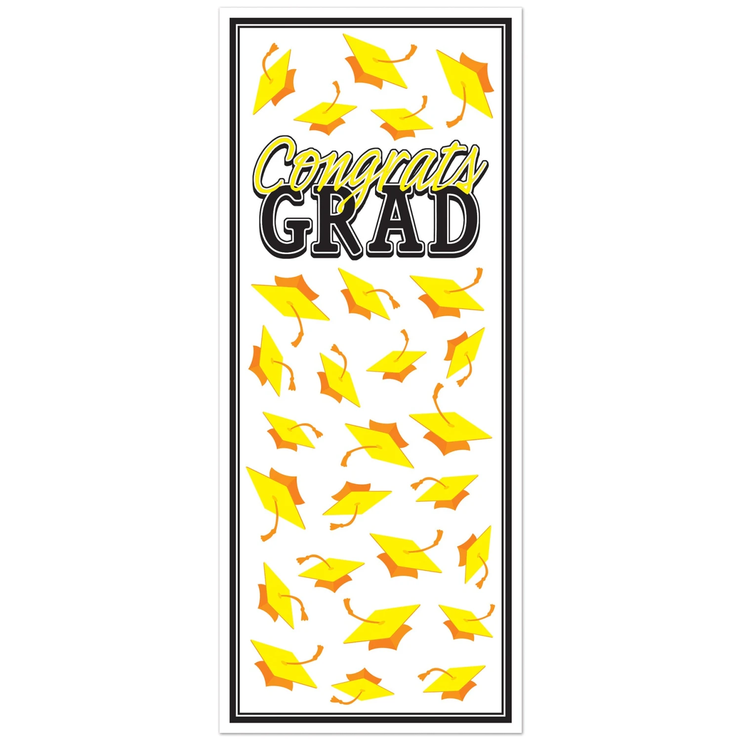 Yellow Congrats Grad Door Cover (1 Per Package) 1 Yellow Congrats Grad Door Cover (1 Per Package)
