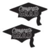 Black Congrats Grad Cutout Decorations (2 Per Package)