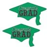 Green Congrats Grad Cutout Decorations (2 Per Package) -Bulk Party Supplies Shop 56453 G