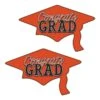 Orange Congrats Grad Cutout Decorations (2 Per Package) -Bulk Party Supplies Shop 56453 O