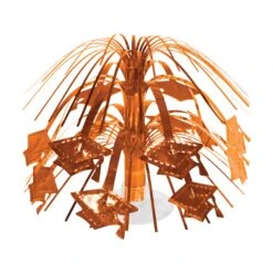 Orange Grad Cap Mini Cascade Centerpiece (1 Per Package)