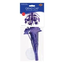 Purple Grad Cap Mini Cascade Centerpiece (1 Per Package) -Bulk Party Supplies Shop 56463 PL i3 grad cap mini cascade centerpiece