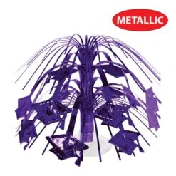 Purple Grad Cap Mini Cascade Centerpiece (1 Per Package) -Bulk Party Supplies Shop 56463 PL i4 grad cap mini cascade centerpiece