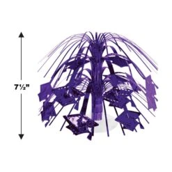 Purple Grad Cap Mini Cascade Centerpiece (1 Per Package) -Bulk Party Supplies Shop 56463 PL i5 grad cap mini cascade centerpiece