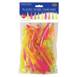 Neon Plastic 8ft Tassel Garland (1 Per Package) -Bulk Party Supplies Shop 56465 N i3 plastic tassel garland
