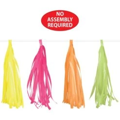 Neon Plastic 8ft Tassel Garland (1 Per Package) -Bulk Party Supplies Shop 56465 N i4 plastic tassel garland