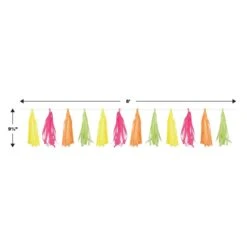 Neon Plastic 8ft Tassel Garland (1 Per Package) -Bulk Party Supplies Shop 56465 N i5 plastic tassel garland