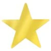 Metallic Star Party Cutouts Gold (12 Per Package)