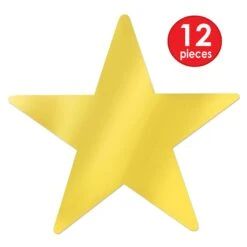 Metallic Star Party Cutouts Gold (12 Per Package) -Bulk Party Supplies Shop 57027 GD i4 1 e652b07f 296f 45ab ba9f 62c11297f043