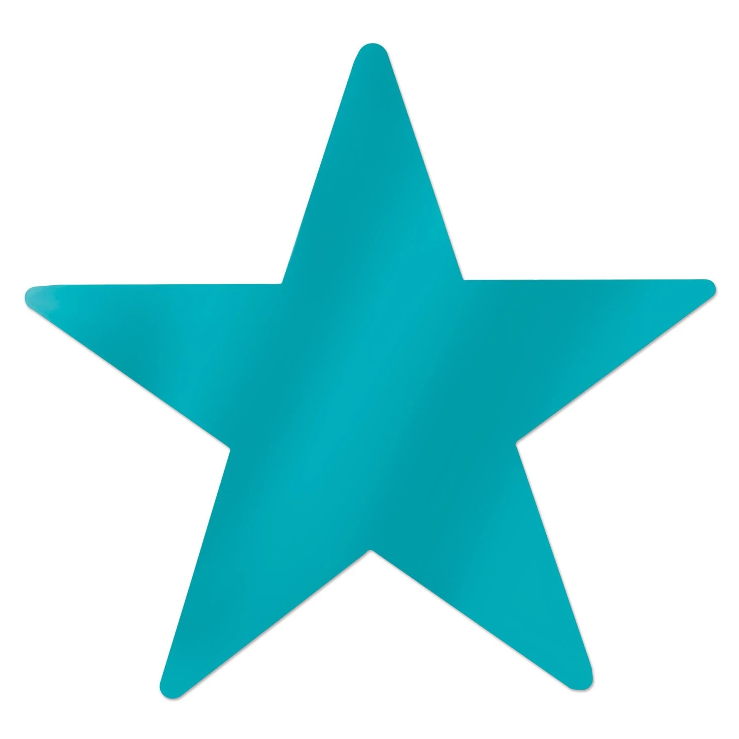 Metallic Star Party Cutouts Turquoise (12 Per Package) 1 Metallic Star Party Cutouts Turquoise (12 Per Package)