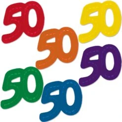 Jumbo 50th Birthday Party Confetti (12 Per Package)