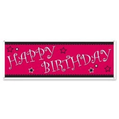 Happy Birthday Party Sign Banner
