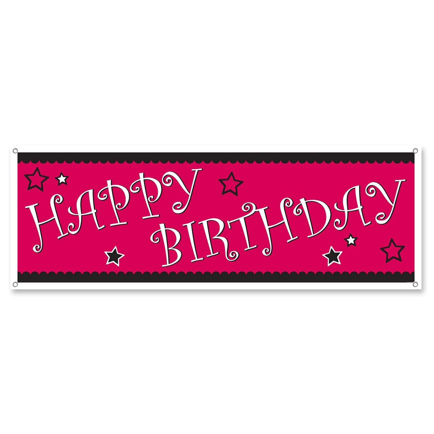 Happy Birthday Party Sign Banner 1 Happy Birthday Party Sign Banner