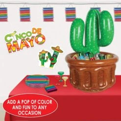 Fiesta Inflatable Cactus Cooler -Bulk Party Supplies Shop 57082 i2 2