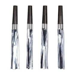 New Year's Eve Squawkers Black & Silver - Black & Silver (8 Per Package)