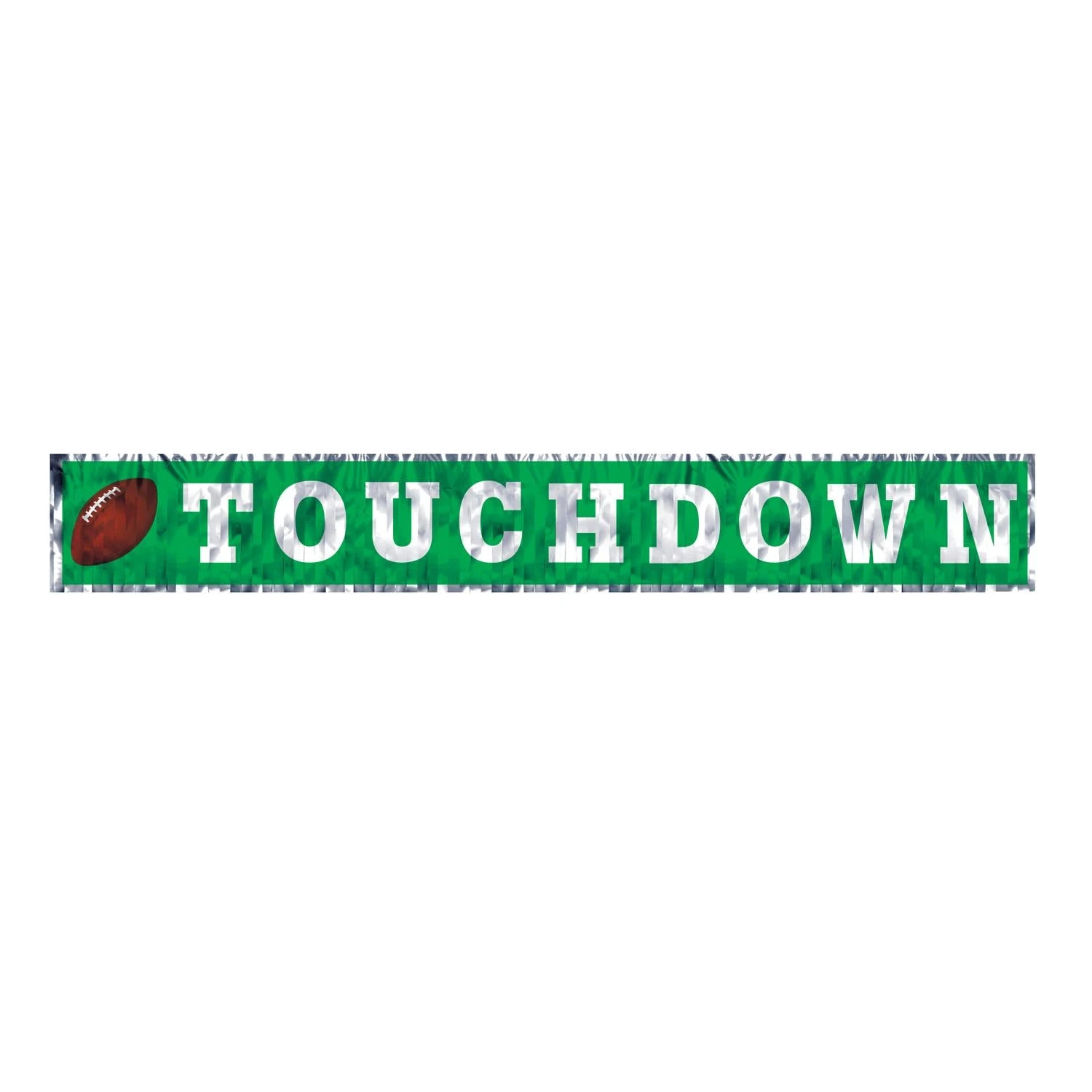 Metallic Touchdown Party Fringe Banner 1 Metallic Touchdown Party Fringe Banner