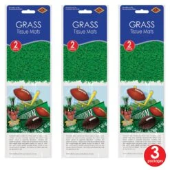 Easter Packaged Tissue Grass Mats (2 Per Package) -Bulk Party Supplies Shop 57161 i3 3