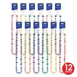 Happy Birthday Bead Necklaces -Bulk Party Supplies Shop 57239 ASST i3 1