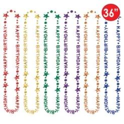 Happy Birthday Bead Necklaces -Bulk Party Supplies Shop 57239 ASST i5