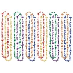 Happy Birthday Bead Necklaces -Bulk Party Supplies Shop 57239 ASST i7