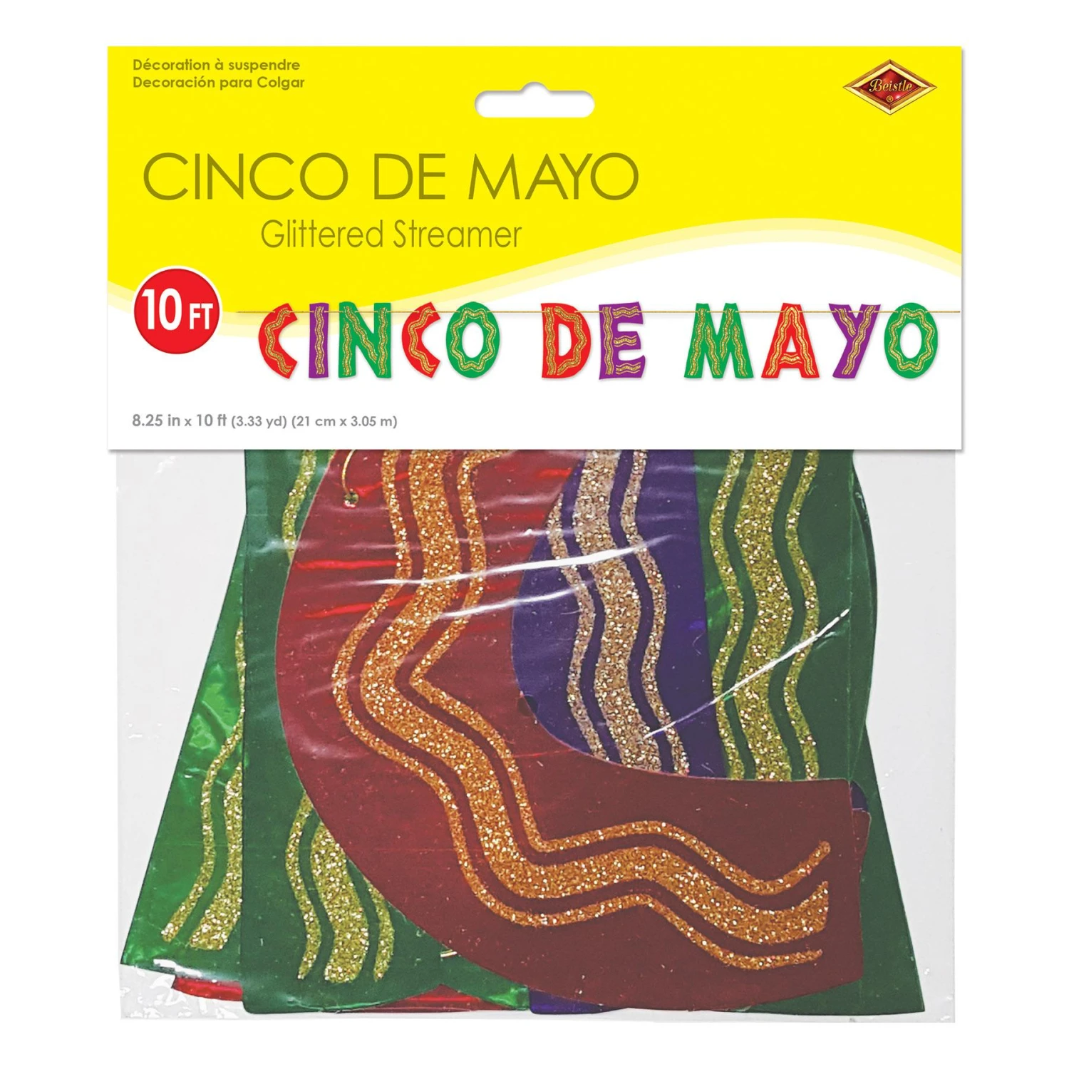 Fiesta Glittered Cinco De Mayo Streamer 2 Fiesta Glittered Cinco De Mayo Streamer - Image 2