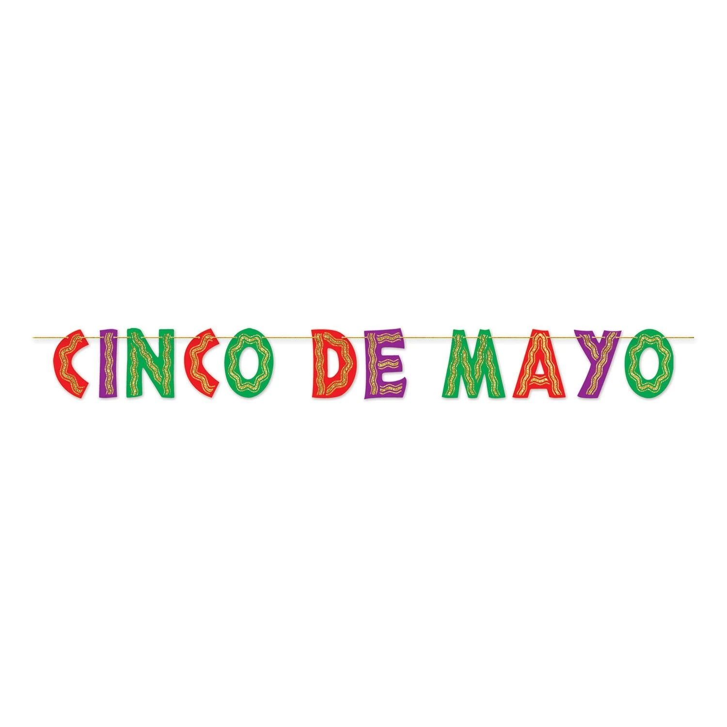 Fiesta Glittered Cinco De Mayo Streamer 1 Fiesta Glittered Cinco De Mayo Streamer