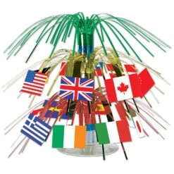 Int'l Flag Mini Cascade Party Centerpiece
