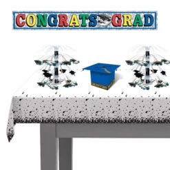 Grad Cap Graduation Party Card Box - Blue -Bulk Party Supplies Shop 57393 B i2 1 b032768a 256e 4d8b 8bf9 66df5741d0ae