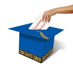 Grad Cap Graduation Party Card Box - Blue -Bulk Party Supplies Shop 57393 B i2 c0a0fb94 6f5f 41e3 b86d cbb7a1af3f8d