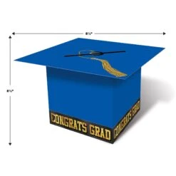 Grad Cap Graduation Party Card Box - Blue -Bulk Party Supplies Shop 57393 B i5 6243ec84 69fd 413b 8775 dfb569ef18e6