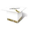 Grad Cap Graduation Party Card Box - White -Bulk Party Supplies Shop 57393 W