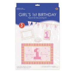 1st Birthday Party Pink 5 Piece High Chair Decorating Kit -Bulk Party Supplies Shop 57522 P i3 e4ffe74c 5285 4596 999a b77376eed453