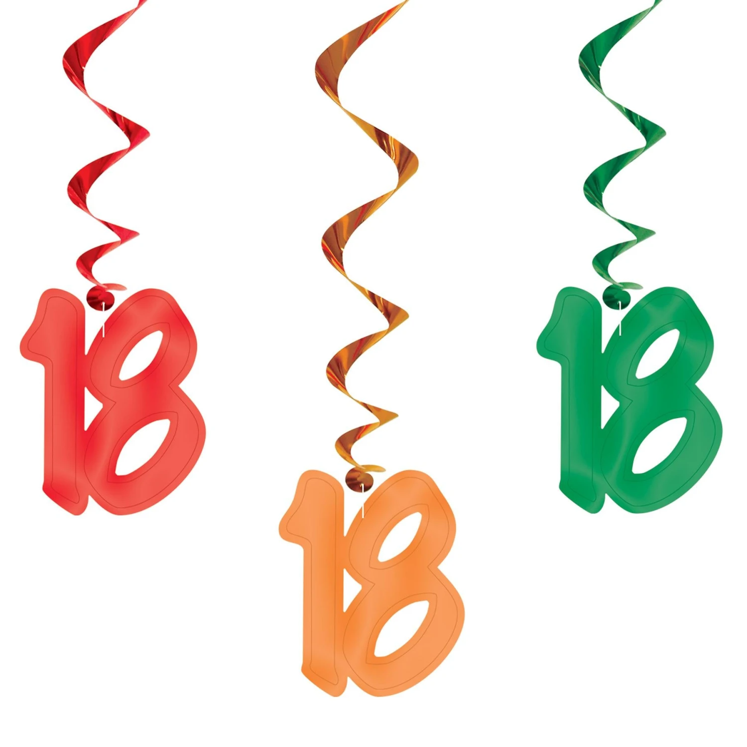 18th Birthday Party Whirls (5 Per Package) 2 18th Birthday Party Whirls (5 Per Package) - Image 2