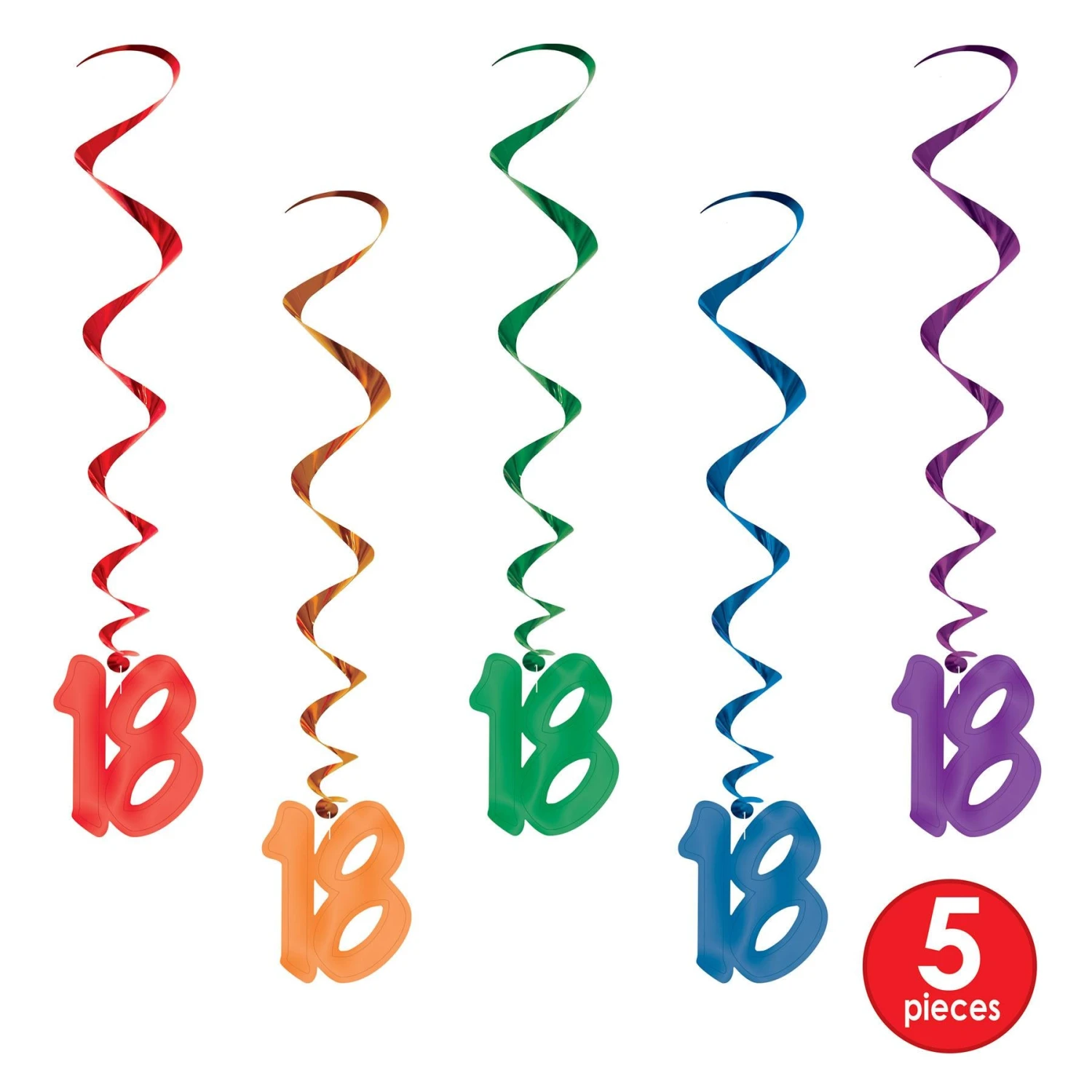 18th Birthday Party Whirls (5 Per Package) 5 18th Birthday Party Whirls (5 Per Package) - Image 5